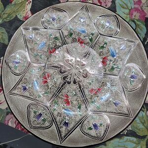 1960s Etched Copper Decorative Plate